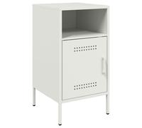 (white, 1 pcs) vidaXL Bedside Cabinet Bedroom Nightstand Bed Side Table Olive Green Steel