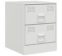 (white, 1 pcs) vidaXL Bedside Cabinet Bedroom Nightstand Side Table Bed Cabinet Pink Steel