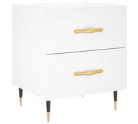 (white, 1 pcs) vidaXL Bedside Cabinets Bedside Table Nightstand 2 pcs Black Engineered Wood