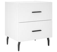 (white, 1 pcs) vidaXL Bedside Cabinets Nightstand Bedside Table 2 pcs White Engineered Wood