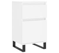 (white, 1 pcs) vidaXL Sideboards Storage Cabinet Cupboard 2 pcs Smoked Oak Engineered Wood