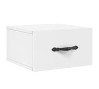 (white, 1 pcs) vidaXL Wall-mounted Bedside Cabinet Floating Cabinets Nightstands Smoked Oak