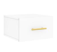 (white, 1 pcs) vidaXL Wall-mounted Bedside Cabinet Floating Storage Cabinet Nightstand Black