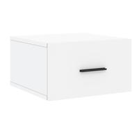 (white, 1 pcs) vidaXL Wall-mounted Bedside Cabinet Floating Storage Cabinet Nightstand White