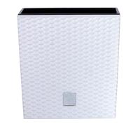 (White, 1) Square Low Elegant Tall Plant Pot Flower Indoor Outdoor [200mm]