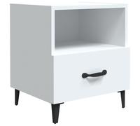 (white, 1) vidaXL 1/2x Bedside Cabinet Engineered Wood End Table Nightstand Multi Colours