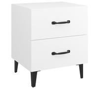 (white, 1) vidaXL 1/2x Bedside Cabinet Engineered Wood End Table Nightstand Multi Colours