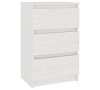 (white, 1) vidaXL 1/2x Solid Pine Wood Bedside Cabinet Bedroom Bed Cabinet Multi Colours