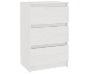 (white, 1) vidaXL 1/2x Solid Pine Wood Bedside Cabinet Bedroom Bed Cabinet Multi Colours