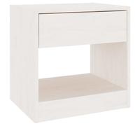 (white, 1) vidaXL 1/2x Solid Pinewood Bedside Cabinet Bedroom Bed Cabinet Multi Colours