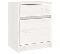 (white, 1) vidaXL 1/2x Solid Pinewood Bedside Cabinet Wooden Bedside Table Multi Colours