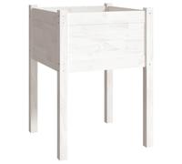 vidaXL Garden Planter White 50x50x70cm Solid Pinewood, White
