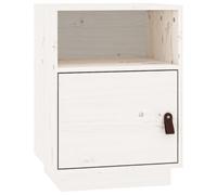(White, 1) vidaXL 1/2x Solid Wood Pine Bedside Cabinet Nightstand End Table Multi Colours
