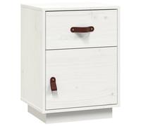 (White, 1) vidaXL 1/2x Solid Wood Pine Bedside Cabinet Wooden End Table Multi Colours