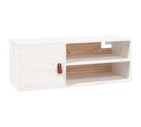 (White, 1) vidaXL 1/2x Solid Wood Pine Wall Cabinet Floating Rack Wall Unit Multi Colours