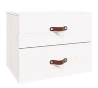 (White, 1) vidaXL 1/2x Wall-mounted Bedside Cabinet Floating Bedside Unit Multi Colours