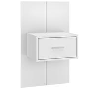 (white, 1) vidaXL Wall Bedside Cabinet Floating Nightstand Bedside Unit Hanging Cabinet