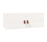 (White, 1) vidaXL Wall Cabinet Hanging Storage Cabinet Wall Cupboard Solid Wood Pine