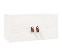 (White, 1) vidaXL Wall Cabinet Hanging Storage Cabinet Wall Cupboard Solid Wood Pine