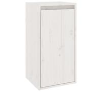 vidaXL Wall Cabinet White 30x30x60 cm Solid Wood Pine, White