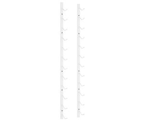 (white, 1) vidaXL Wall Wine Rack for 12 Bottles Drinking Holder Wine Storage Whisky Rack