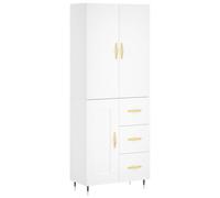 (white, 1 wood door 3 drawers) vidaXL Highboard Sideboard Storage Cabinet Side Cabinet White Engineered Wood