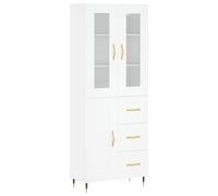 (white, 1 wood door 3 drawers) vidaXL Highboard Sideboard Tall Storage Cabinet Side Cabinet Engineered Wood