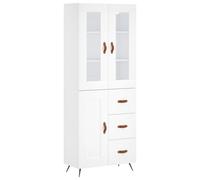 (white, 1 wood door 3 drawers) vidaXL Highboard Sideboard Tall Storage Cabinet Side Cabinet Engineered Wood