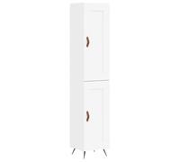 (white, 1 wood door) vidaXL Highboard Sideboard Tall Storage Cabinet Side Cabinet Engineered Wood