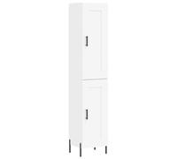 (white, 1 wood door) vidaXL Highboard Sideboard Tall Storage Cabinet Side Cabinet Engineered Wood