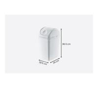 (White, 10 L) Plastic Dustbin Swing Top Waste Bin 4 Colours