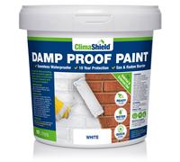 (White, 10 Litre) SmartSeal Damp Proof Paint - For Interior & Exterior Walls, Ceilings and Floors. Helps Prevent Water-Ingress and the Spread of Penetrating Damp