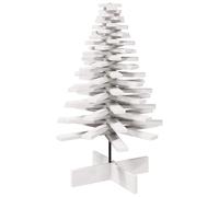 (white, 100 cm) vidaXL Wooden Christmas Tree for Decoration Xmas Tree Solid Wood Pine