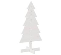 vidaXL Wooden Christmas Tree for Decoration White 100 cm Solid Wood Pine (858187), White