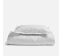 White 100% Egyptian Cotton Sateen Stripe Duvet Set - Double