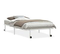 (white, 100 x 190 cm) vidaXL Bed Frame without Mattress Foldable White 90x190 cm Steel