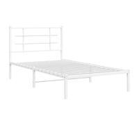 (white, 100 x 190 cm/with headboard) vidaXL Metal Bed Frame with Headboard Home Bed Base Bedstead Black 90x200 cm