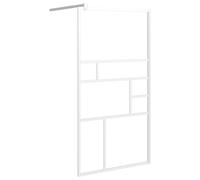 (white, 100 x 195 cm) vidaXL Walk-in Shower Wall with Glass Shower Screen Black/White Multi Sizes