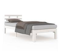 (white, 100 x 200 cm) vidaXL Bed Frame Home Wooden Bedroom Bedstead Platform Bed Base Solid Wood
