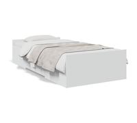 Bed Frame with Drawers Bed Base Mattress Foundation Engineered Wood vidaXL
