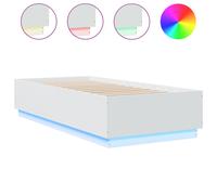 Bed Frame with LED Lights Bed Base Mattress Foundation Engineered Wood vidaXL