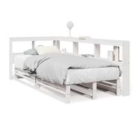 Bookcase Bed without Mattress Solid Wood Pine Bed Base Single Bed vidaXL