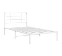 (white, 100 x 200 cm/with headboard) vidaXL Metal Bed Frame with Headboard Home Bed Base Bedstead Black 90x200 cm
