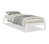 (white, 100 x 220 cm) vidaXL Bed Frame Bedroom Wooden Bed Base Mattress Foundation Solid Pinewood