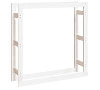 vidaXL Firewood Rack White 100x25x100 cm Solid Wood Pine UK NEW