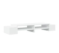 (white, 100 x 27 x 15 cm) vidaXL Monitor Stand with Storage Monitor Stand Display Stand Engineered Wood