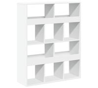 Room Divider Privacy Screen Bookcase Bookshelf White Engineered Wood vidaXL