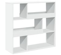 Room Divider Storage Cabinet Book Rack Cupboard White Engineered Wood vidaXL
