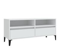 (white, 100 x 34.5 x 44.5 cm) vidaXL TV Cabinet TV Unit Storage Cabinet Media Unit Cupboard Engineered Wood