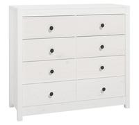 (White, 100 x 40 x 90 cm) vidaXL Side Cabinet Side Table Storage Cupboard Sideboard Solid Wood Pine